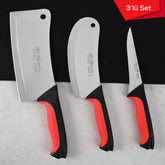 Satır Bıçak Seti 3 Parça Elden Kaymaz Plastik