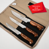 Çantalı Bilezikli Bıçak Seti 3 Parça
