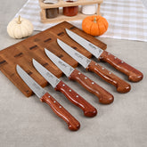 5 Parça Gül Ağacı Kabzalı Mutfak Bıçak Seti