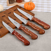 4 Parça Gül Ağacı Kabzalı Mutfak Bıçak Seti