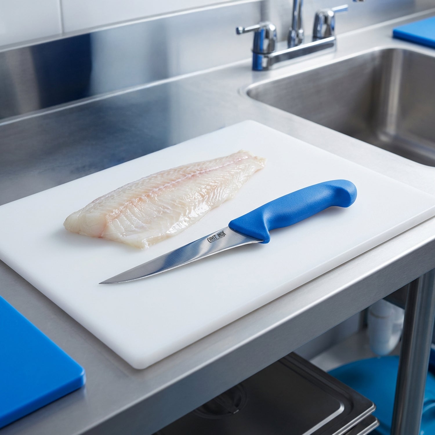 Mavi Kemik Sıyırma Bıçağı – 14 cm (HACCP)