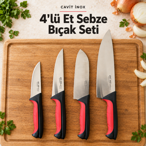 4'lü Comfora Et Sebze Bıçak Seti
