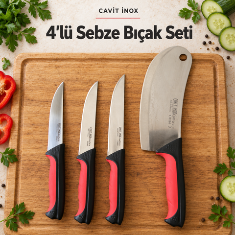 4'lü Comfora Sebze Bıçak Seti