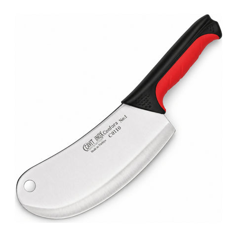 Cavit Inox COMFORA C0110 Salata ve Soğan Satırı 16 cm, kırmızı siyah kaymaz saplı paslanmaz çelik bıçak