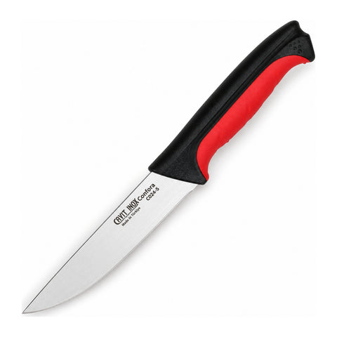 Cavit Inox COMFORA C024-S Sebze Bıçağı 10 cm, kırmızı siyah kaymaz saplı paslanmaz çelik bıçak