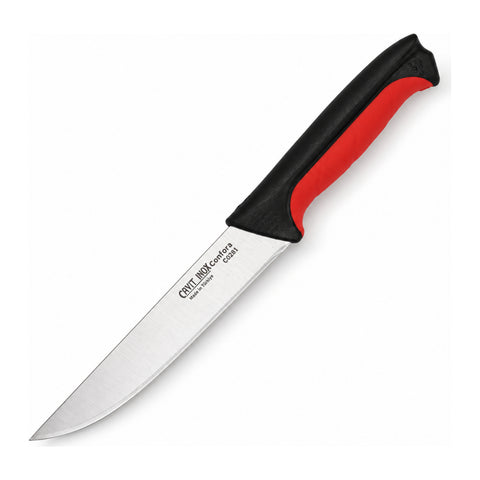 Cavit Inox COMFORA C0281 Sebze ve Ekmek Bıçağı 13 cm, kırmızı siyah kaymaz saplı paslanmaz çelik bıçak