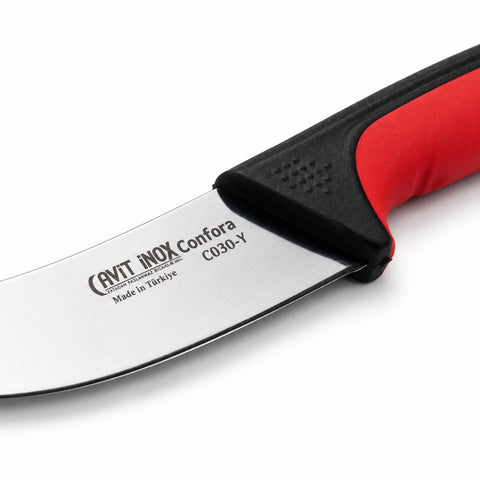 Cavit Inox COMFORA C0320Y Yüzme Bıçağı 11,5 cm, kırmızı siyah kaymaz saplı paslanmaz çelik bıçak - görsel 2