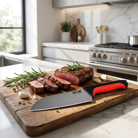 Santoku Şef Bıçağı – Çift Renk Kaymaz Saplı 15 cm