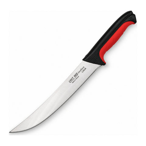 Cavit Inox COMFORA C03638 Et Dilimleme Bıçağı 20 cm, kırmızı siyah kaymaz saplı paslanmaz çelik bıçak