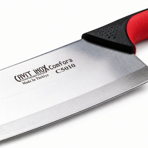 Cavit Inox COMFORA C5010 Et Satırı 16 cm, kırmızı siyah kaymaz saplı paslanmaz çelik bıçak - görsel 2