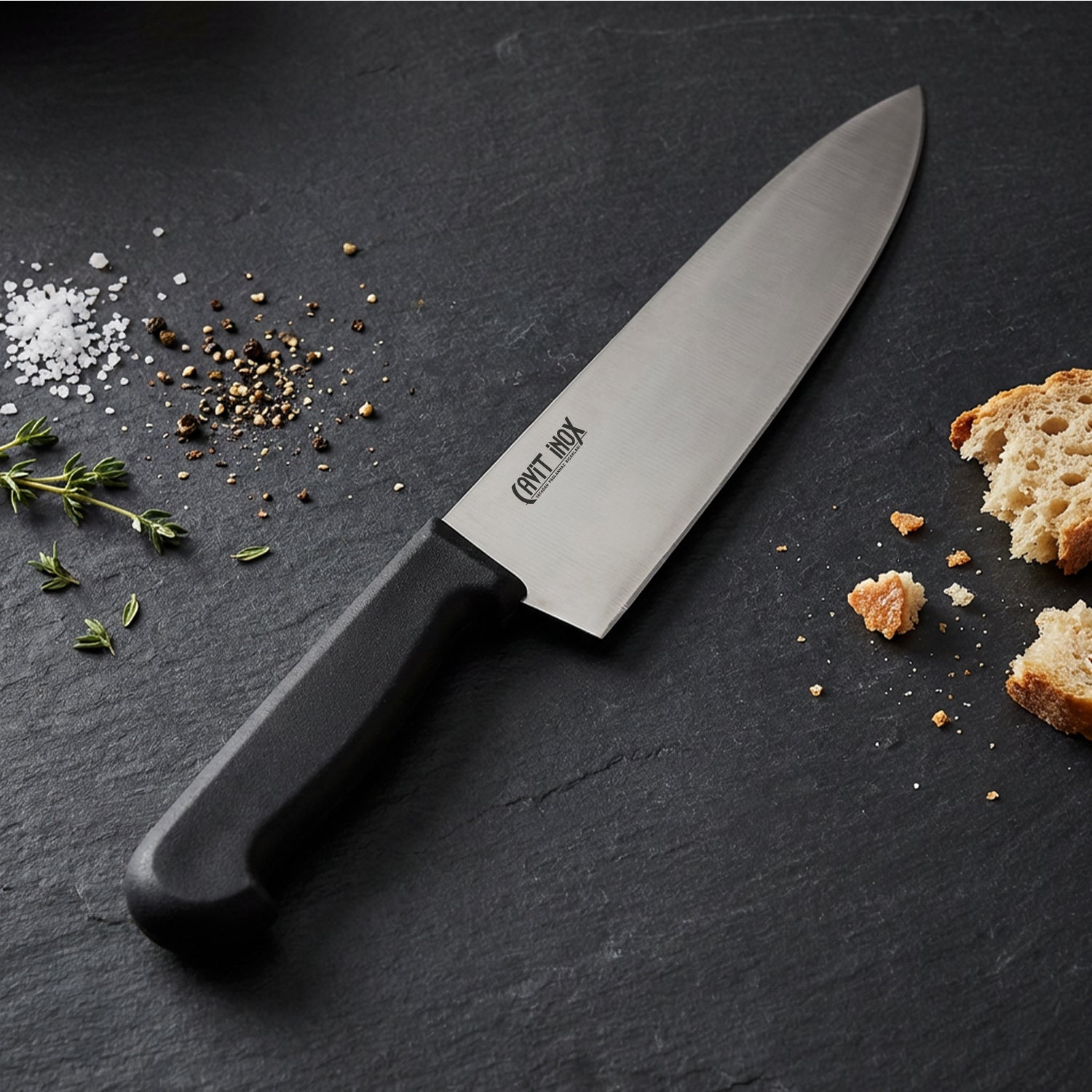 Siyah Şef Bıçağı – 10" / 25 cm (HACCP)